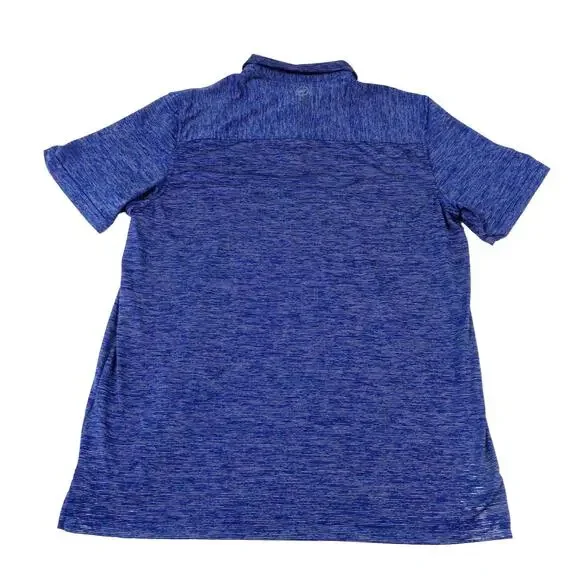 Vineyard Vines Performance Stretch Blue Striped Golf Polo Shirt Large - Picture 5 of 5